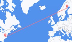Flyreiser fra Raleigh, USA til Skelleftea, Sverige