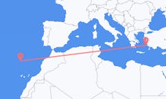 Flyreiser fra Funchal, Portugal til Leros, Hellas