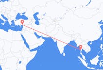 Flüge von Myeik, Myanmar, Myanmar nach Adana, die Türkei