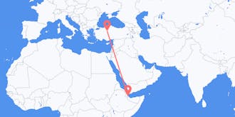 Flyrejser fra Djibouti til Tyrkiet