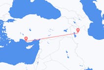 Loty z Tebriz, Iran z Gazipaşa, Turcja