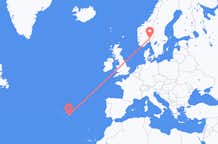 Voli da Ponta Delgada, Portogallo to Oslo, Norvegia