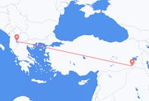 来自北马其顿奥赫里德目的地 土耳其舍爾納克的航班