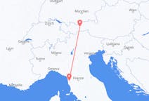 Flyreiser fra Innsbruck, Østerrike til Pisa, Italia