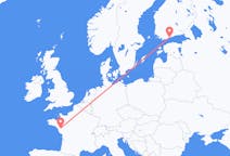 Flyg från Helsingfors, Finland till Nantes, Frankrike