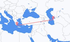 Loty z Turkmenbaszy, Turkmenistan do Kythery, Grecja