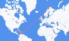 Flyg från Riohacha, Colombia till Kiruna, Colombia