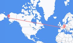 Flyreiser fra Nome, USA til Bolzano, Italia