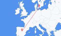 Flyreiser fra Madrid, Spania til København, Danmark