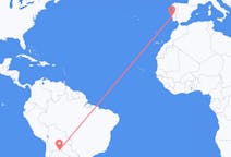 Flyg från Yacuiba, Bolivia till Lissabon, Portugal