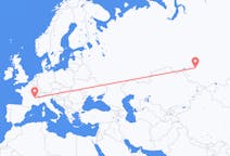 Flights from Novosibirsk, Russia to Lyon, France