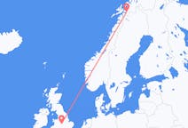 Flyg från Narvik, Norge till birmingham, England