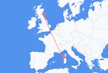Flyrejser fra Alghero, Italien til Newcastle upon Tyne, England