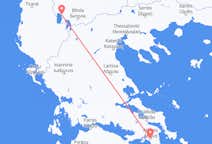 Loty z Ochryda, Macedonia Północna do Aten, Grecja