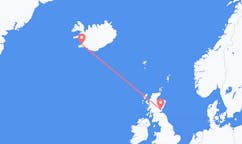 Flyg från Dundee, Skottland till Reykjavík, Island