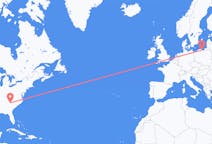 Flyrejser fra Greenville, USA til Gdańsk, Polen