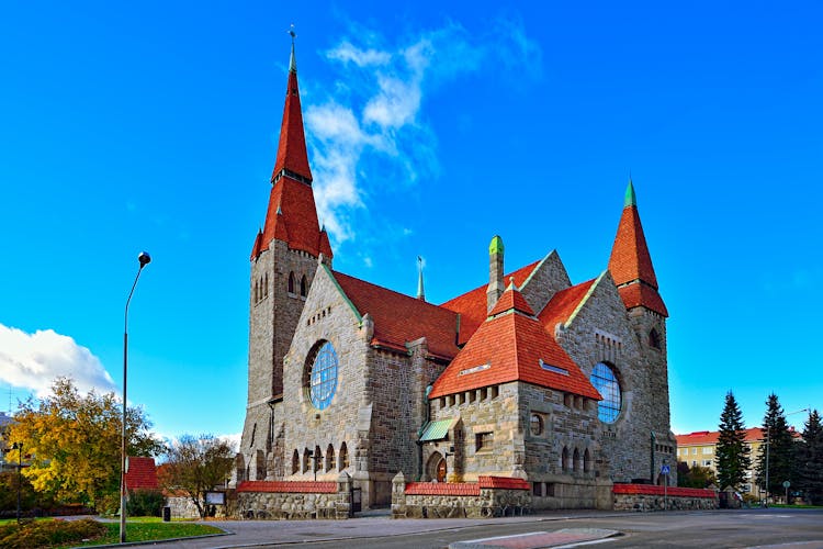 Photo of Medieval Tampere cathedral in Finland.