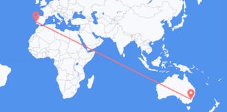 Flyg från Australien till Portugal