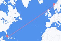 Fly fra Cayman Brac til Førde i Sunnfjord