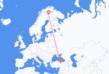 Flyreiser fra Sivas, Tyrkia til Kolari, Finland