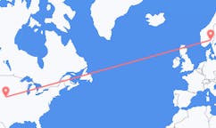 Flyreiser fra Kearney, USA til Oslo, Norge
