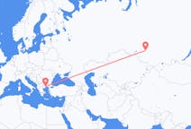 Flyg från Novosibirsk, Ryssland till Kavala, Grekland