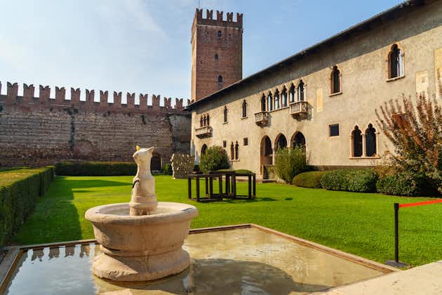 photo of Courtyard of Castelvecchio is castle in Verona. Italy .