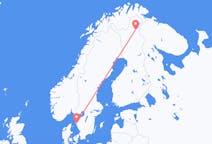 Loty z Göteborg, Szwecja do Ivalo, Finlandia