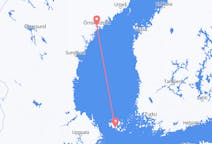 Vluchten van Mariehamn, Åland naar Ornskoldsvik, Zweden