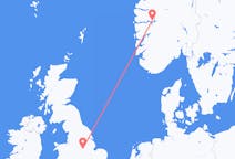 Vols de Sogndal, Norvège pour Nottingham, Angleterre