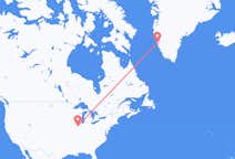 Loty z Peoria, Stany Zjednoczone do Nuuka, Grenlandia