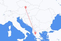 ギリシャのヨアニナからから、オーストリアのウィーンまでのフライト