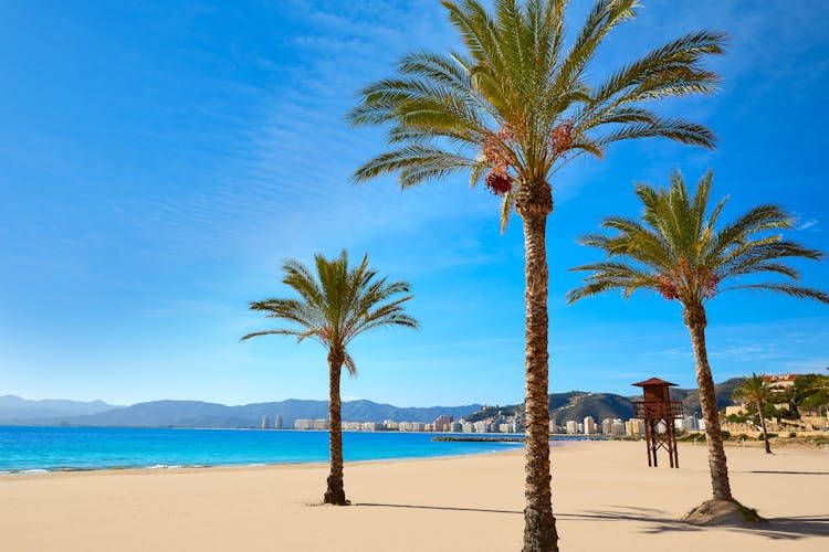 Photo of Cullera Playa los Olivos beautiful beach in Mediterranean Valencia at Spain.