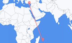 Flyrejser fra Saint-Denis (Réunion), Frankrig til Larnaca, Cypern