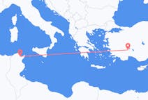 Flyg från Tunis till Isparta
