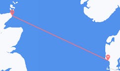 出发地 英国出发地 灯芯目的地 丹麦埃斯比约的航班