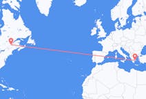 Flyreiser fra Québec, Canada til Athen, Hellas