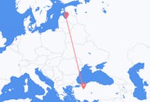 Flyreiser fra Eskişehir, til Riga
