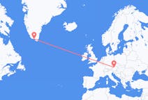 Flights from Qaqortoq, Greenland to Linz, Austria