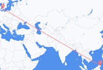 Flyg från Sandakan, Malaysia till Köpenhamn, Danmark