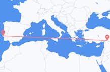 Loty z Gaziantep, Turcja z Lizbona, Portugalia