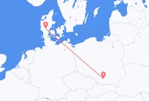 Vuelos de Cracovia, Polonia a Billund, Dinamarca