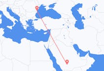 Flyreiser fra Wadi ad-Dawasir, Saudi-Arabia til Constanța, Romania