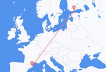 Flights from Girona in Spain to Helsinki in Finland