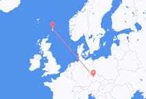 Fly fra Shetland Islands til Praha