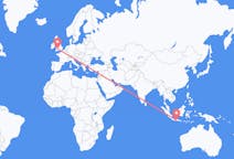 Flyreiser fra Yogyakarta, Indonesia til Cardiff, Wales