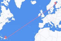 Flyreiser fra Santo Domingo, den dominikanske republikk til Vasa, Finland