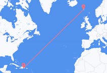 Flights from Santo Domingo, Dominican Republic to Sørvágur, Faroe Islands