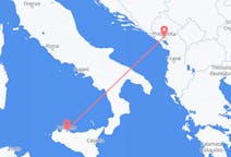 Flights from Podgorica, Montenegro to Palermo, Italy
