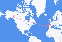 Flyg från Whitehorse, Kanada till Lissabon, Portugal